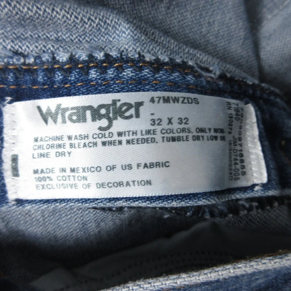 Wrangler Jeans Mens 32x32 Blue 47MWZ Cowboy Cut Regular Straight Denim Pants